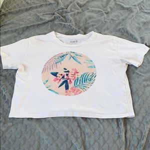 white with logo holister tee